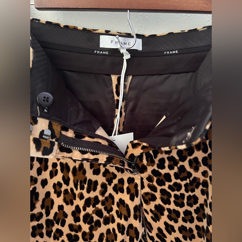 FRAME Mini Boot Cheetah Print Trousers Size 2 New - Picture 10 of 12